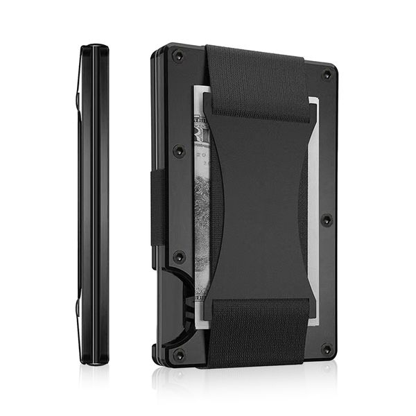 Minimalist Cash Strap Wallet - Slim RFID Blocking Wallet for Men &amp; Women