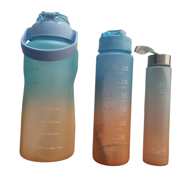 3 in 1 Motivational water bottles