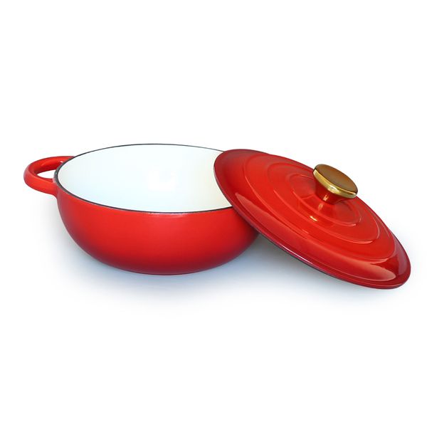 Enameled Cast Iron Dutch Oven - Dual Handle Braiser
