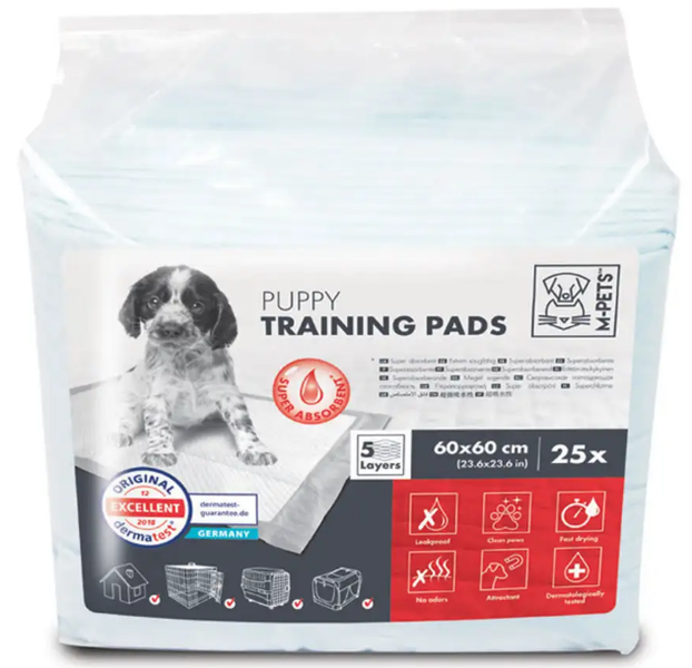M-Pets Puppy Dog Training Pads 25x (60x60cm / 5 layers)