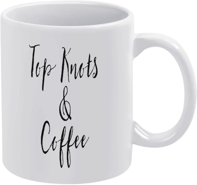 Top Knots And Coffee -Father's Day-Mother's Day-Valentines-Christmas Mug