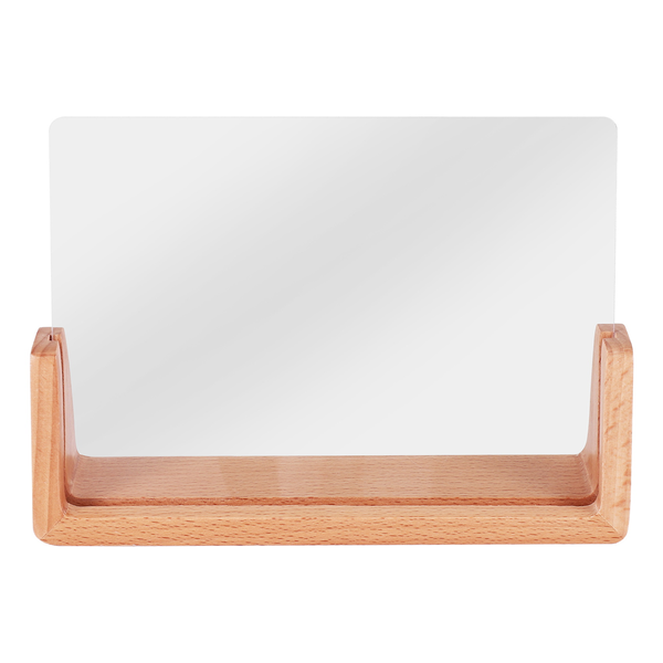 U-Shaped Acrylic Photo Frame Solid Wood for Office/Bedroom-7 Inch