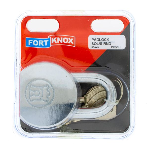 FORT KNOX Padlock Solid Steel Round 65mm Q:1 P2I50U