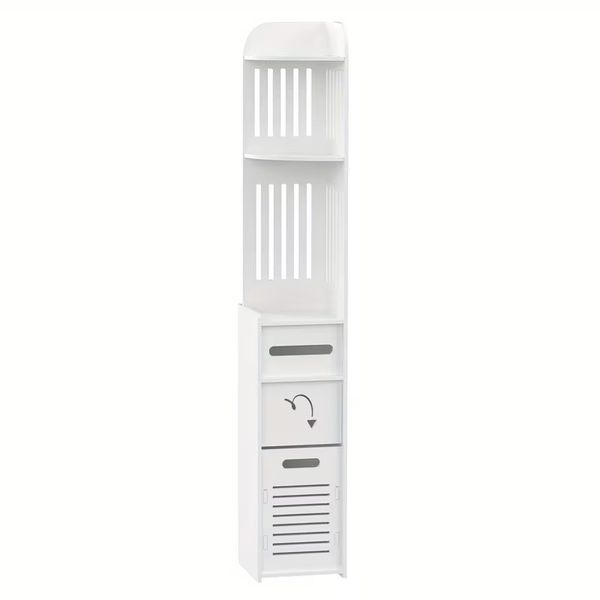 Vertical Corner Bathroom Cabinet Space-Saving Storage for Tight Spaces