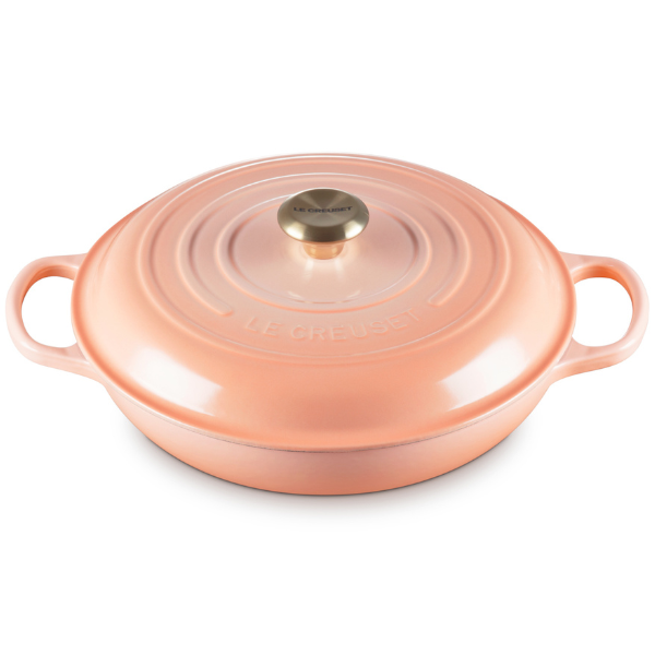 Le Creuset Signature Shallow Cast Iron Casserole - 30cm - Peche