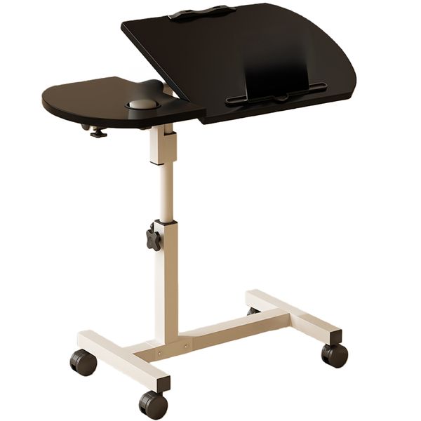 Overbed Bedside Table Adjustable Table Bedside Table with Wheels Cup Slot