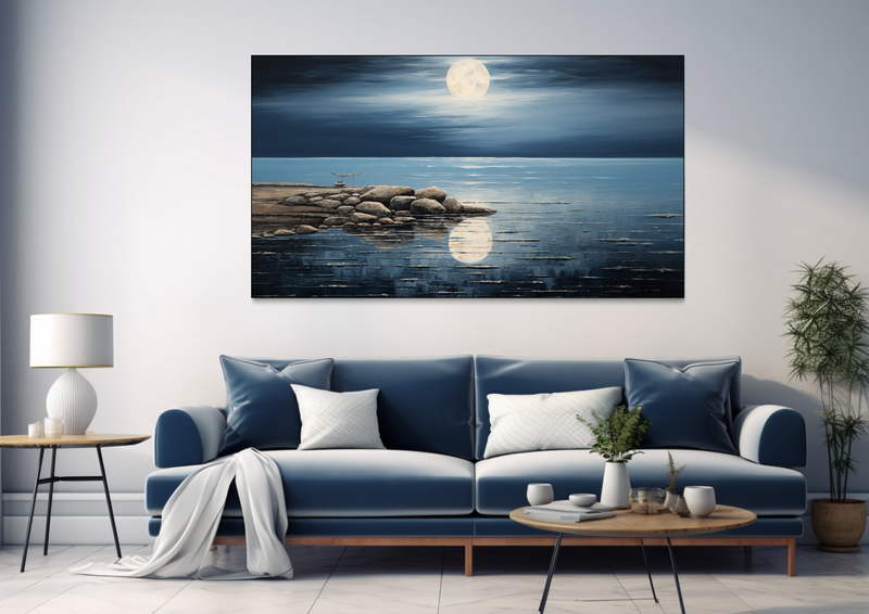 Canvas Wall Art - Coastal Tranquility Abstract - BK0291