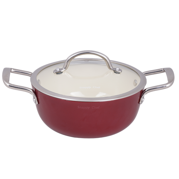 Snappy Chef Superlight Cast Iron Casserole - 22cm