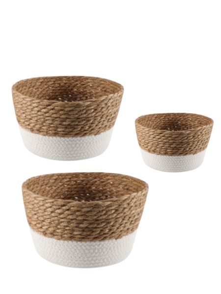 Handwoven Flower Basket Planter 3 Piece Set image