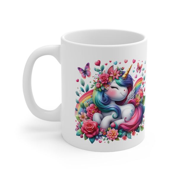 Unicorn and Flowers Mug