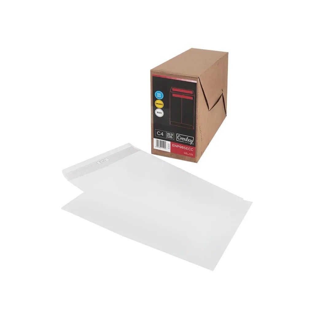 Croxley No Window Envelopes Seal Easy White C4 (Box 250) | Buy Online ...