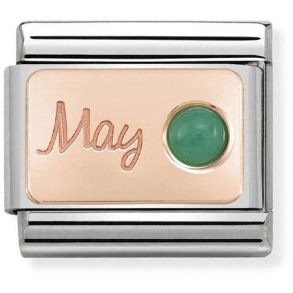Nomination May Birthstone in Rose Gold Charm