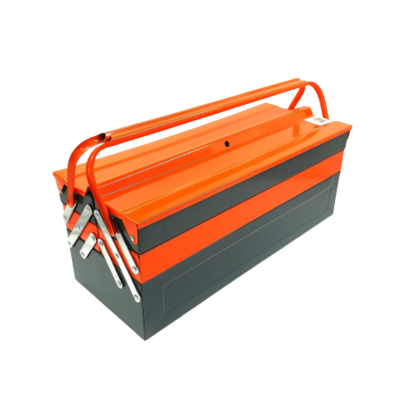 Metal Tool Box 3 Tier 5 Tray Professional Portable Storage - 42cm