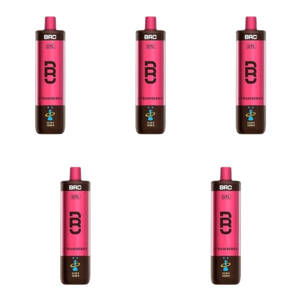 Bro Vapes Hookah 40000 Puffs DTL - Strawberry (Pack of 5)