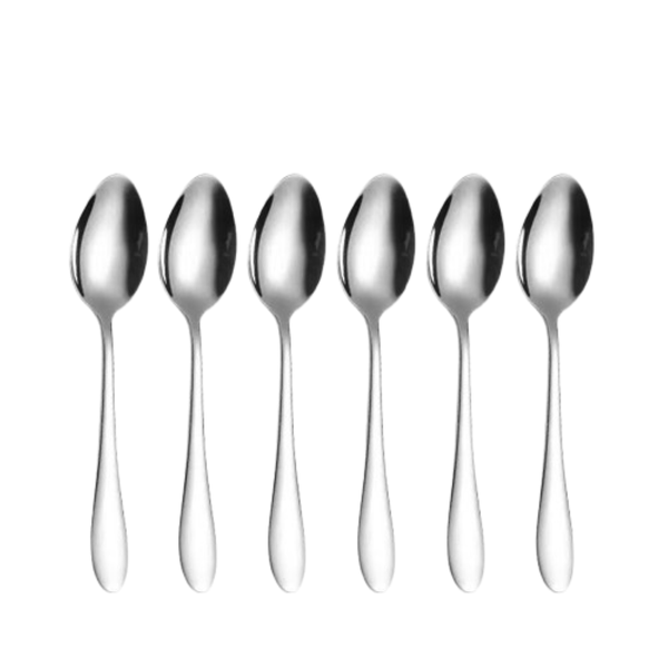 G19-2-13 Premium 6-Piece Silver Stainless Steel Spoon Set