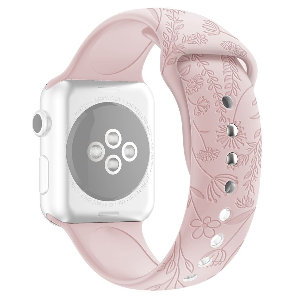 Floral Debossed Silicone Strap for Apple Watch Series 7 (45mm) | Shop ...