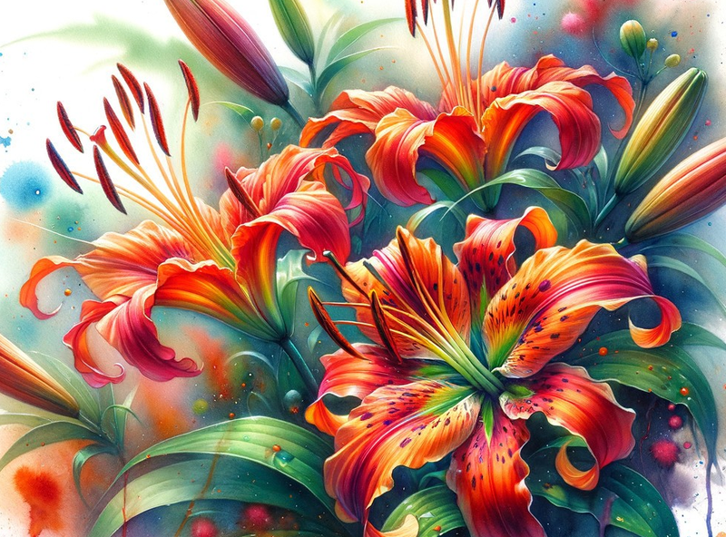 Canvas Wall Art Home Decor - Lillies