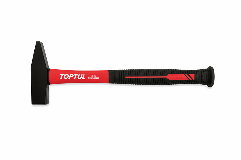 TOPTUL Fiberglass Handle Machinist Hammer - Drop Forged Steel Head