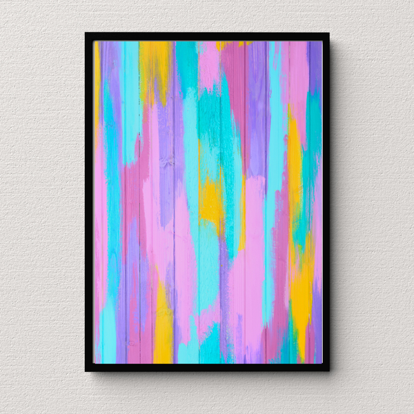 AM Art Print A4 Love on The Floor Abstract Wall Art