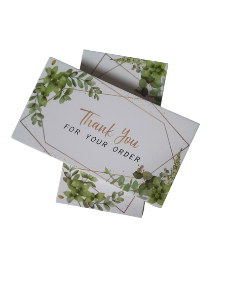 Thank you cards for businesses. (50 pcs) - Cream &amp; G