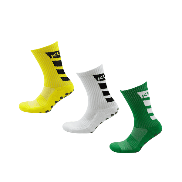 Kupe Active SA Grip Sock Combo - Calf Yellow, Green &amp; White