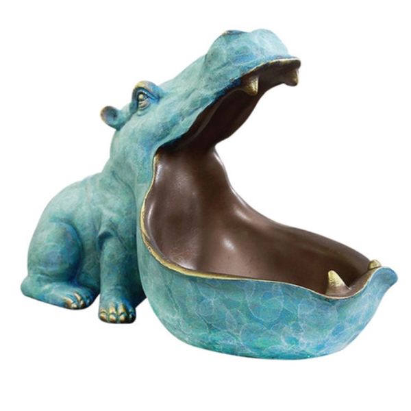 Home Decor Novelty Hippo Key Holder Storage Ornament Ornament