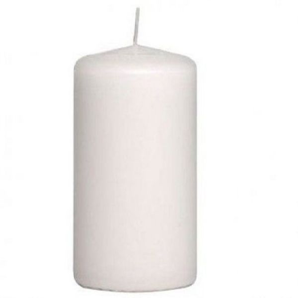 Blomus Pillar Candle: Height 15cm, Diameter 7cm, 50hr Burn Time NERO