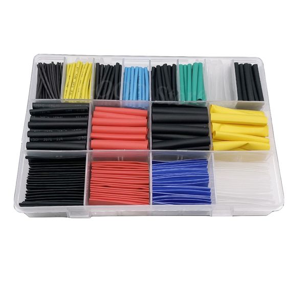 Tools Set Wrap Wire Cable Polyolefin Heat Shrink Tubing Insulation 580 Pieces