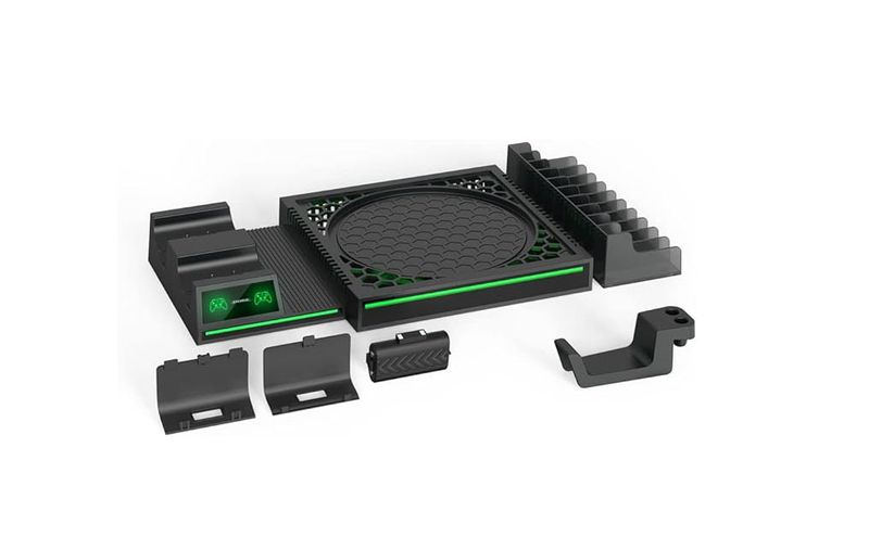 Vertical Stand Compatible with Xbox Series X Console Dual Charging Station