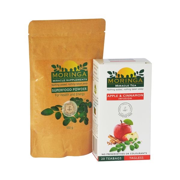 Moringa Powder and Moringa Tea - Apple &amp; Cinnamon Infusion