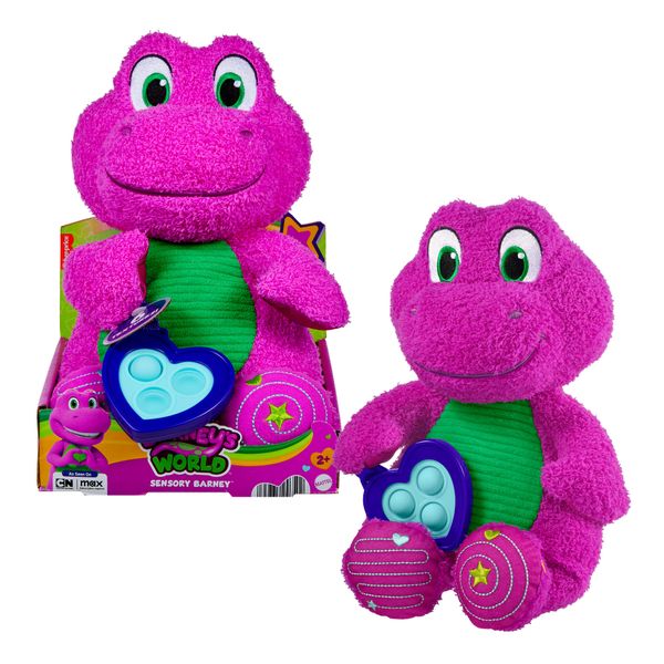Fisher-Price Barney's World Sensory Barney Plush with Fidget Activity