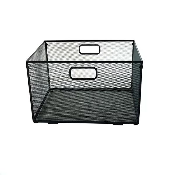 Mesh Metal Collapsible Frame Crate File Organizer Box Holder Rack