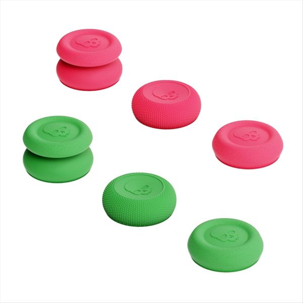 6 Pcs Thumb Grip Set Joystick Cap Thumbstick Cover for Ps4 Black White