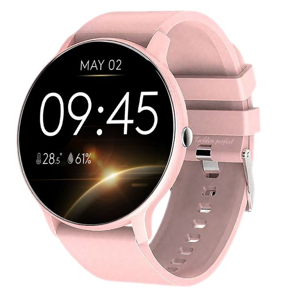 Golden Perfect Trendy Pink Smartwatch for Women - 1.28" HD Fashion Wear
