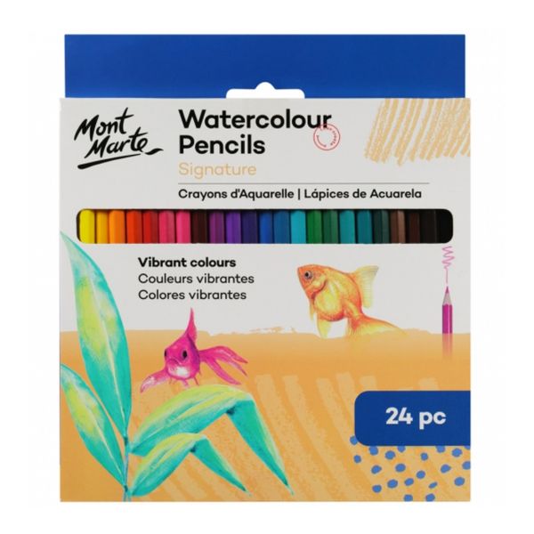 Mont Marte Watercolour Pencils 24 Pieces