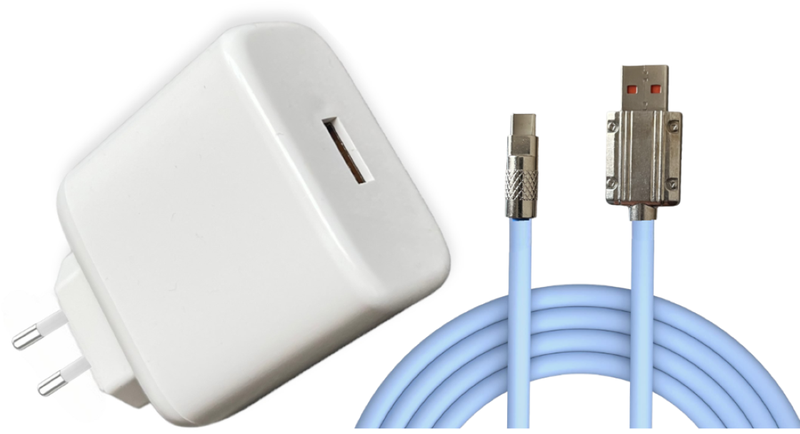 65 W Fast Charger with Charging Cables USB to Type C