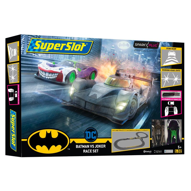 Scalextric Spark Plug Batman vs Joker Race Set 1/32 Slot Car Set