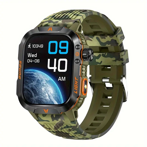 HD Smart Watch With Wireless Calling And Outdoor Sharp Flashlight - Green