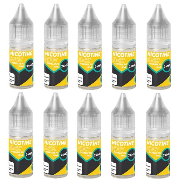 Nic Shot - PG Base 10ml - 24mg (Makes 2mg -Longfill) - 10 pack