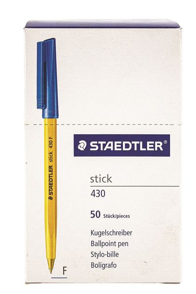 STAEDTLER Stick Ballpoint Pen Fine Blue 50s