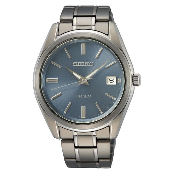 SEIKO - Mens Blue Stainless steel Strap Watch-SUR371P1
