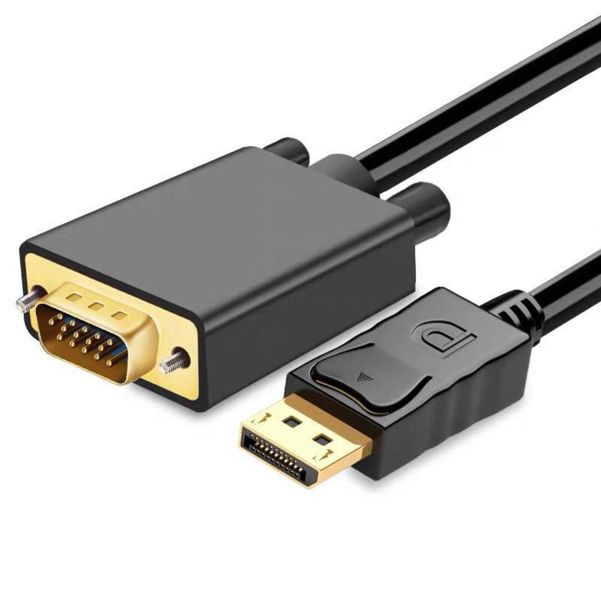Display Port to VGA Cable For Laptop Monitor/Projector 1.8m