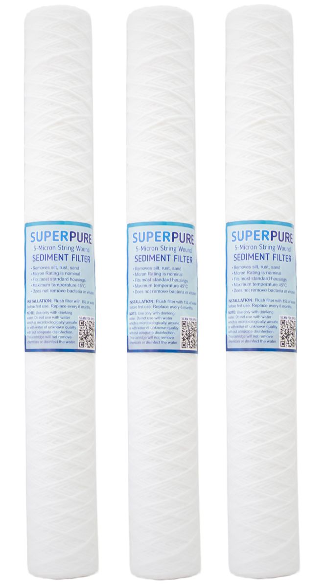2PCS 0.99" White Filter Element Replacement Cartridge - 0.99 X 0.38 Inch Sediment Sponge For 30MPa Water-Oil Separator Filters