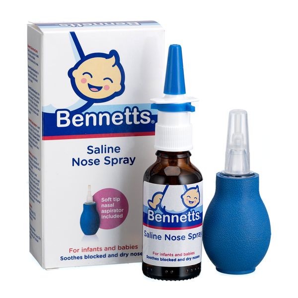 Bennetts Saline Nose Spray with Aspirator 30ml