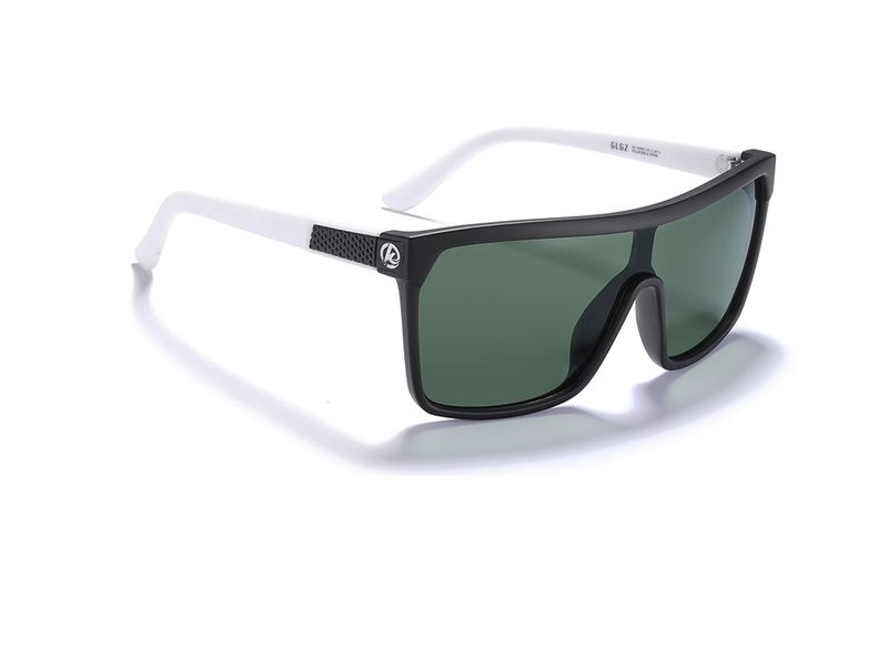Kdeam KD803 C3 - Matte Black and White Polarized Sunglasses