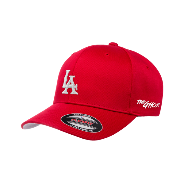 The Ghost - Flexfit Red LA Fitted Cap