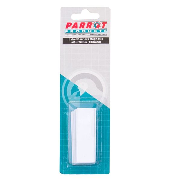 Magnetic Label Carriers (20x60mm - 10 Pieces) Pack of 6