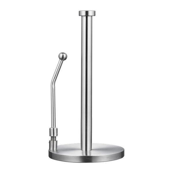 Stainless Steel Paper Towel Holder Freestanding with Tension Arm