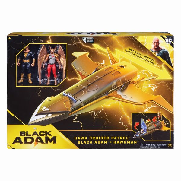 Black Adam 4" Hawk Cruiser With Black Adam + Hawkman