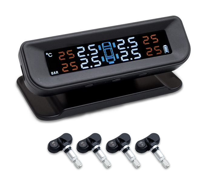 Solar Tyre Pressure and Temperature Monitoring System with Internal Sensor